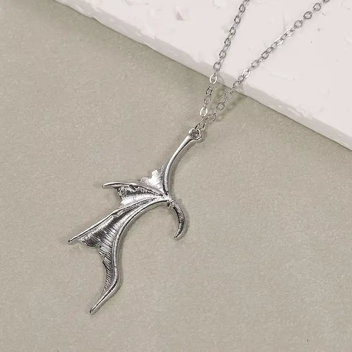 Collier de Couple ailes du diable, gothique, chauve-souris, amour, collier d'épissure, rétro Punk Hi
