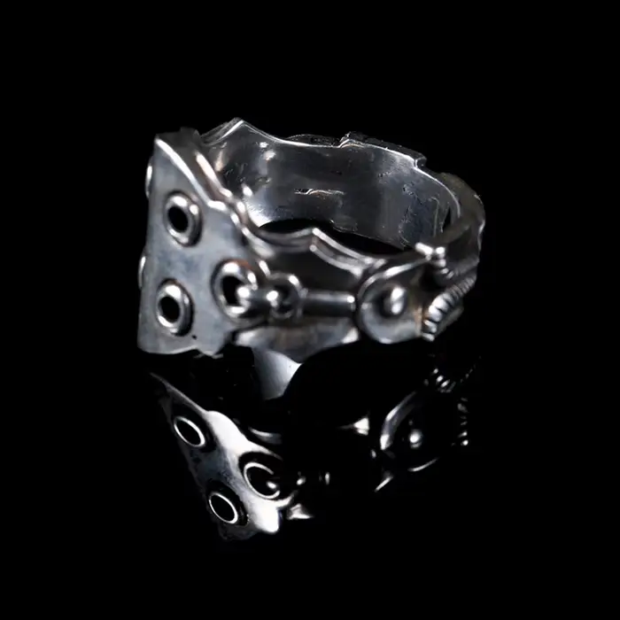 Bague King Gesar pour hommes, conception d'armure malédiction épique tibétaine, bague réglable, bijoux de déclaration de guerrier Vintage