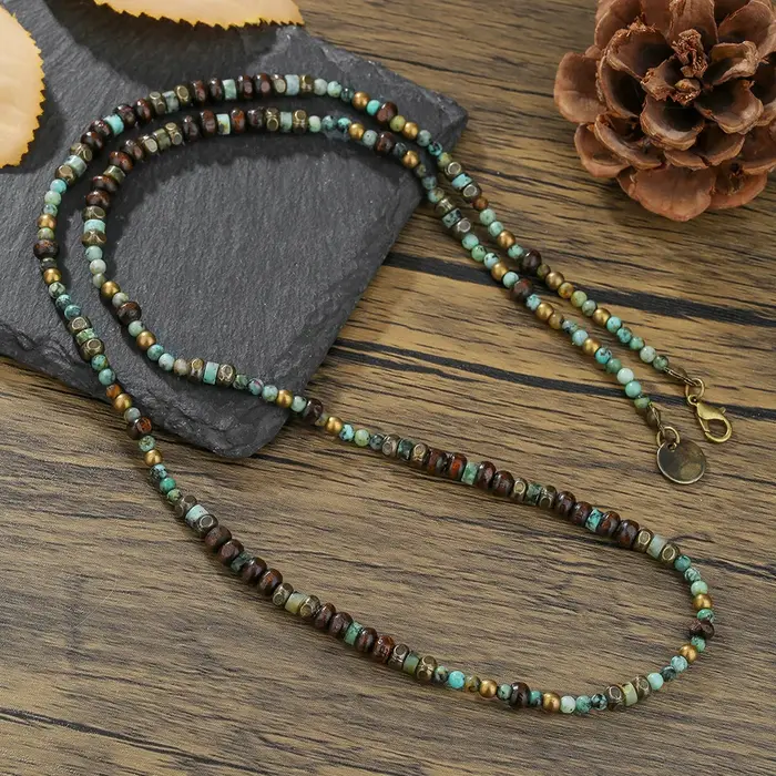 1PC hommes rétro Style ethnique afrique pierre collier