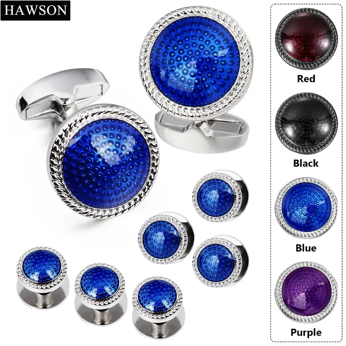 Ensemble de boutons de manchette et clous de smoking pour hommes