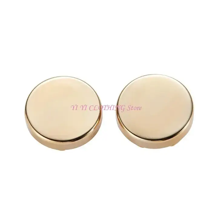 N5KF 1 paire couvercles boutons manchette ronds en laiton, boutons manchette chemise formelle pour h