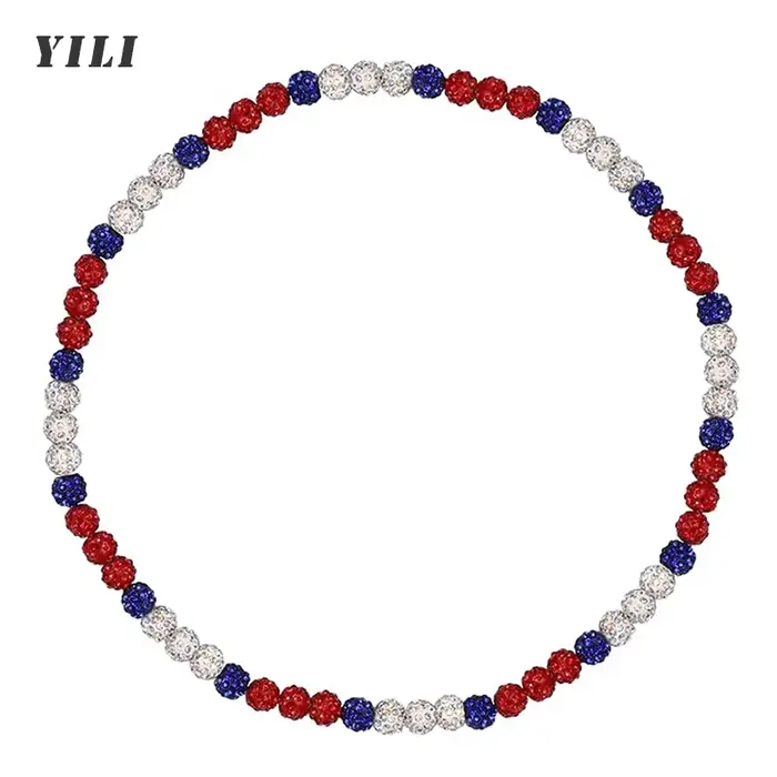 Collier de baseball pour hommes, collier de baseball scintillant, collier de perles avec boule en st