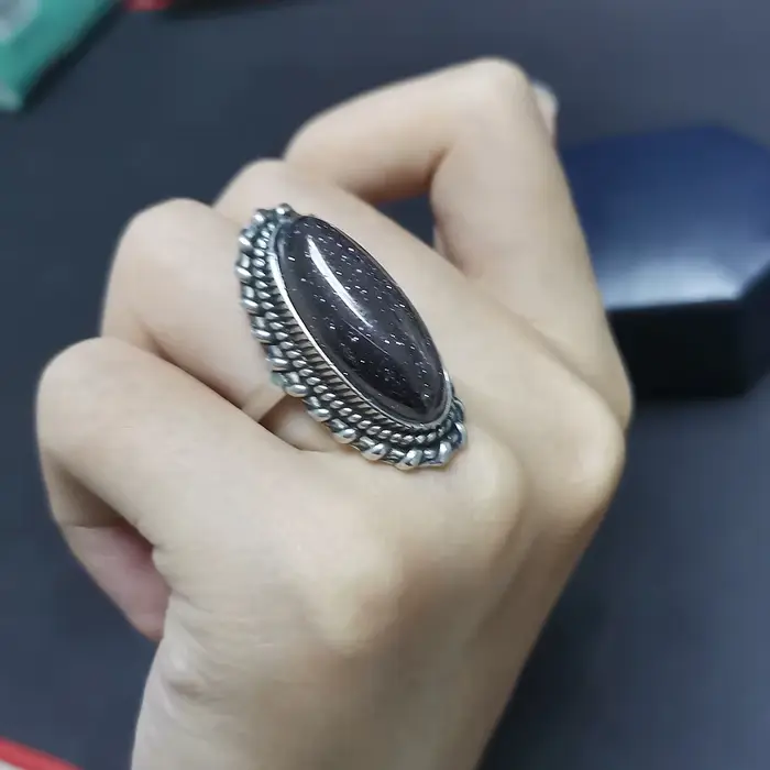 Bague en argent regardé 925 pour hommes et femmes