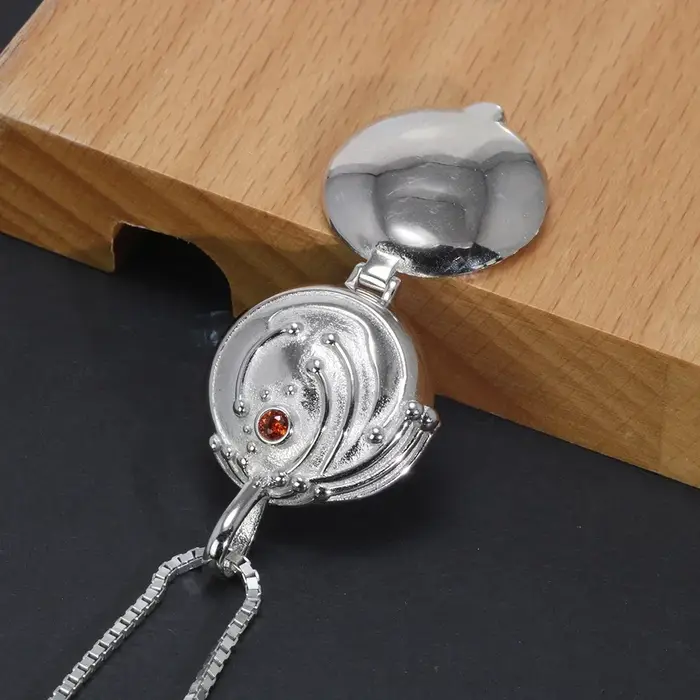 Collier pendentif Verbena Elena en argent regardé 925 véritable