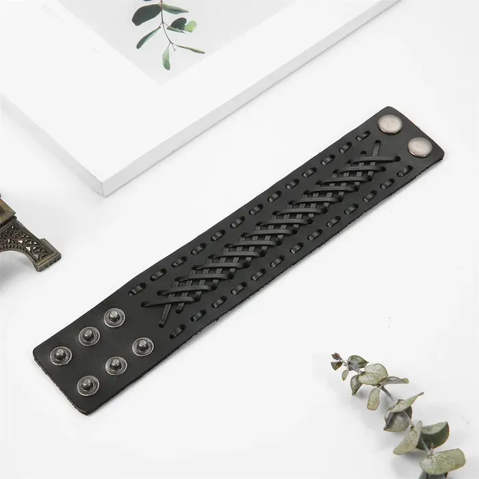 Bracelet en Cuir group Tissé à la Main pour Homme