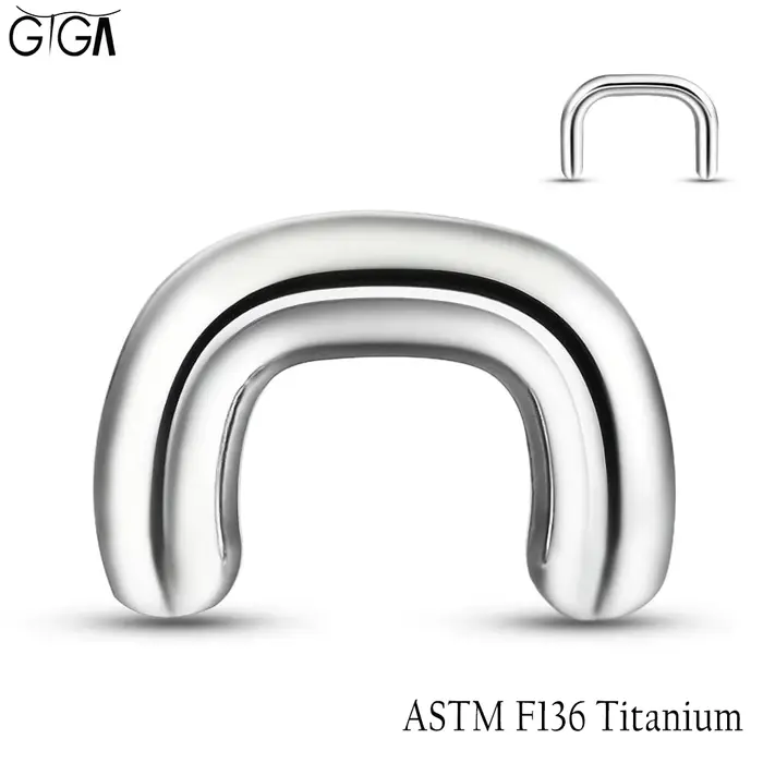 Giga 1 pièces Cool U forme Septum retenue ASTM F136 titane U fer à cheval agrafe Piercing corps bijoux Septum Piercing anneau nouveau