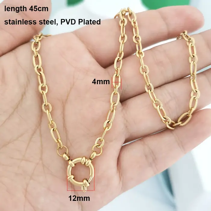 Collier en acier inoxydable avec pendentif ancre en or 18 carats pour femmes et hommes occasions spéciales comme anniversaire mariage et plus