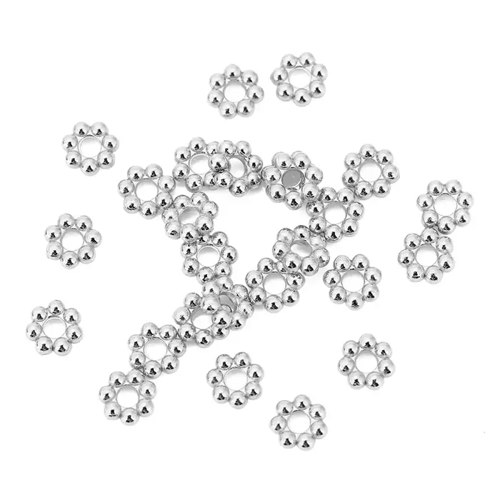 30 pièces ne se décolore jamais 3 4 5 6mm perles d'espacement en acier inoxydable Lot PVD