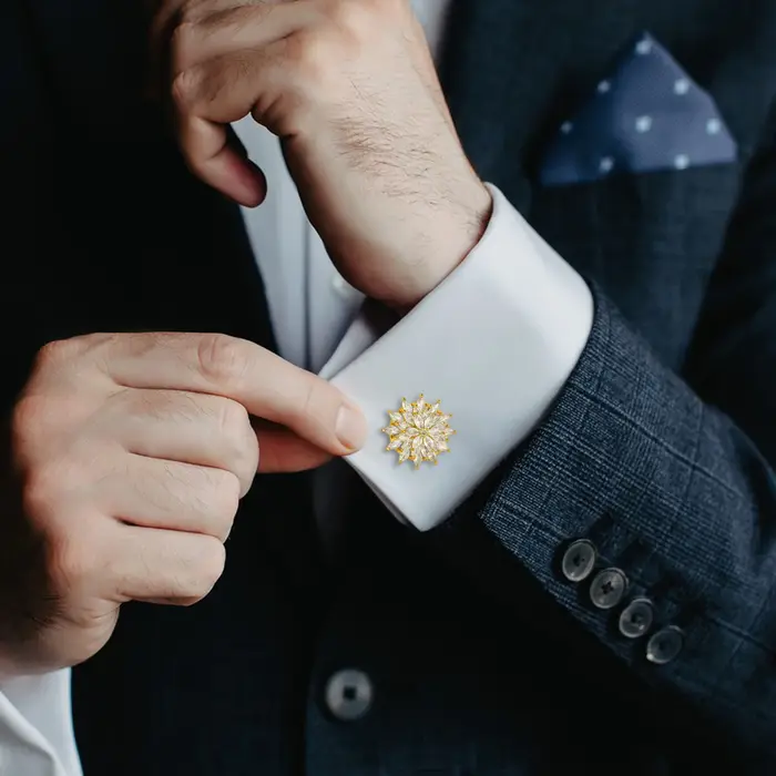 HAWSON boutons de manchette en Zircon pour hommes