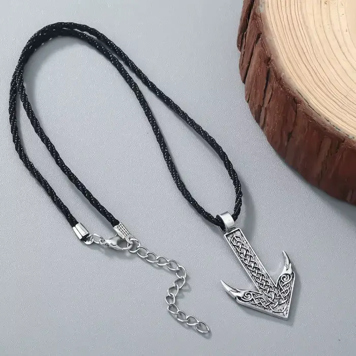 Amulette Odin Raven en alliage de zinc avec runes TIWAZ ALGIZ OTHALA pour homme femme bijou ethnique symbole viking collier quotidien fête anniversaire