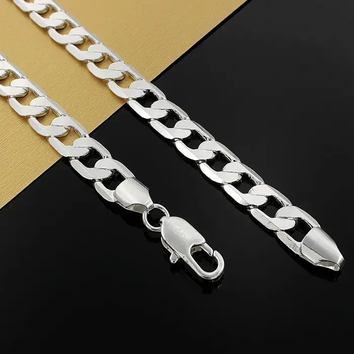 Collier en argent sterling 925 design géométrique élégant pour homme occasions sociales partys cadeaux mariage noel