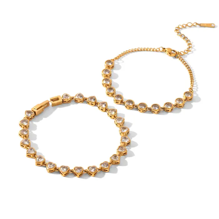 Bracelet tennis Ars Dainty plaqué or 18 carats