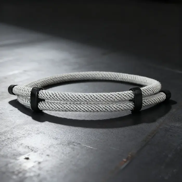 Bracelet à cordes pour hommes modernes, réglable, ne se décolore pas, ne déforme pas, 6 couleurs dis