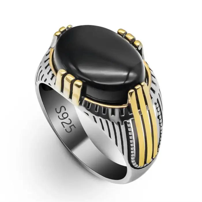 Bague musulmane en argent regardé 925 pour homme