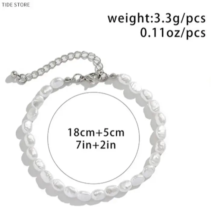 Collier Ras du Cou en Perles Simples de Style Vintage