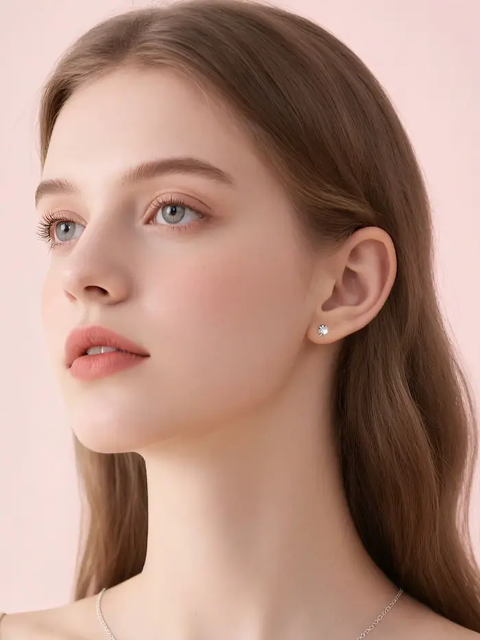Ensemble de bijoux en argent sterling 925 avec trèfle à quatre feuilles et zircon | Hypoallergénique