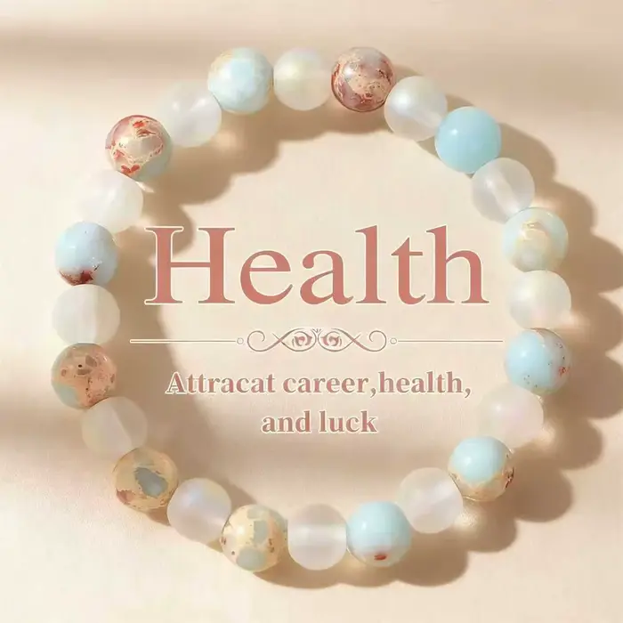 Bracelet de perles de Shoushan en pierre rafraîchissante et purifiante champ magnétique pour femmes et hommes occasions spéciales et bien-être