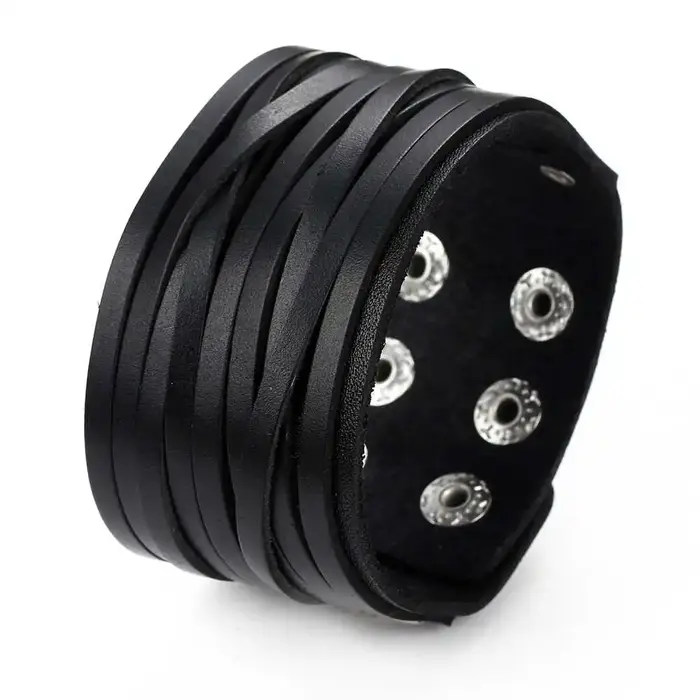 Bracelet en cuir véritable pour hommes