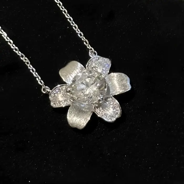 Bijoux rétro de Style français, Design floral, pendentif couleur or, colliers incrustés de Zircon, boucles d'oreilles, ensembles de bijoux pour femmes
