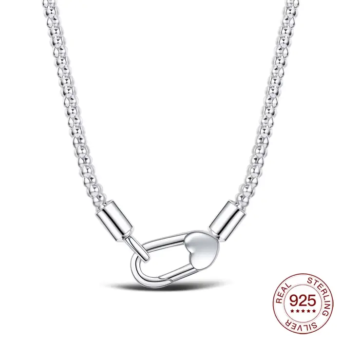 2025 Original collier innovant 925 en argent Sterling fermoir à ressort collier pop-corn Simple mode femmes collier cadeau de vacances