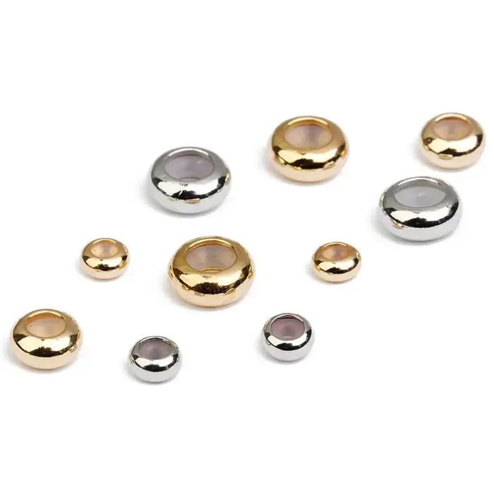 Perles d'espacement en acier inoxydable pour la création de bracelets coulissants et accessoires de bricolage 10 pièces/lot occasions spéciales fabrication de bijoux