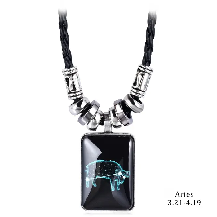 Collier personnalisé constellation galactique 12 signes zodiaque horoscope bijou pour hommes et femmes occasions spéciales