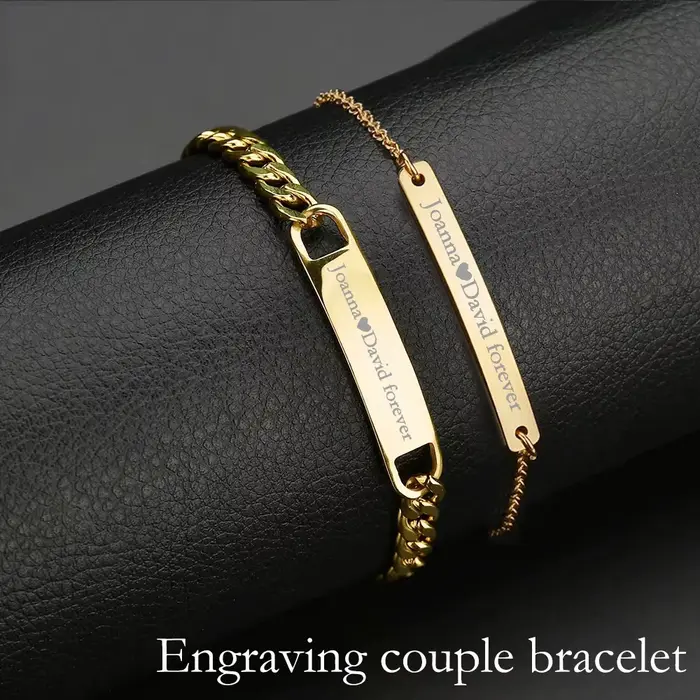 Bracelet incurvé en acier inoxydable personnalisé pour homme et femme style classique tracker humeur cadeau occasion spéciale