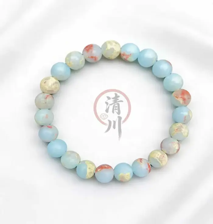 Bracelet de perles de Shoushan en pierre rafraîchissante et purifiante champ magnétique pour femmes et hommes occasions spéciales et bien-être