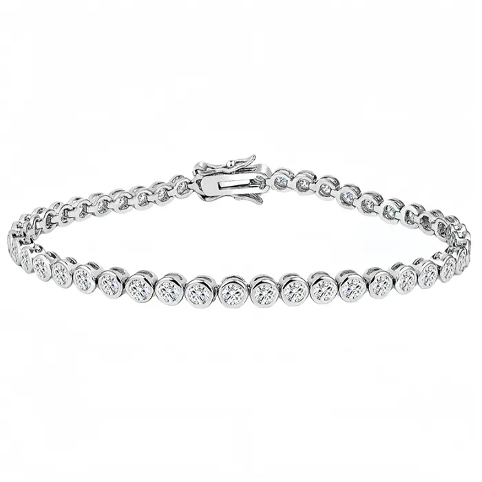 MS Luxury Jewelry – Bracelet en argent Sterling 925 pour femmes et hommes, chaîne de pierres précieu