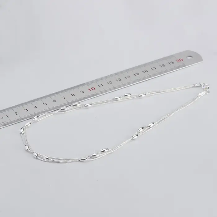 Collier de perles en argent sterling 925 pour femmes