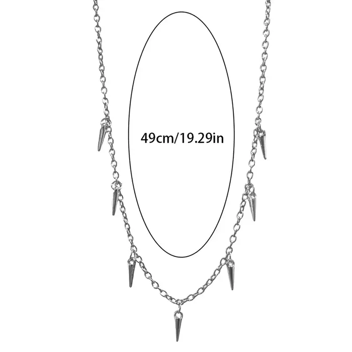 Collier à pampilles à rivets pour hommes et femmes, Style Punk, Hip Hop, mode géométrique, chaîne en