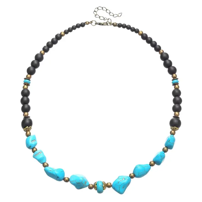 Collier Turquoise pour hommes, Punk de Surf, Unique, Design de Niche, Hip Hop, ras du cou, bijoux ca