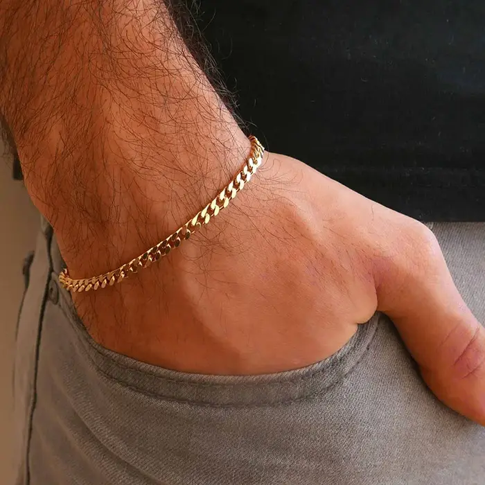 Vnox 3-11mm gros Miami gourmette chaîne Bracelet pour hommes