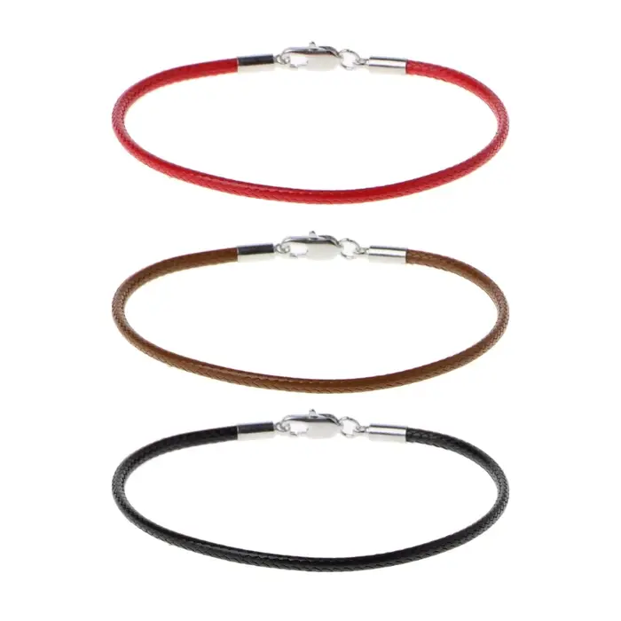 Bracelet à cordes tressées avec fermoir mousqueton