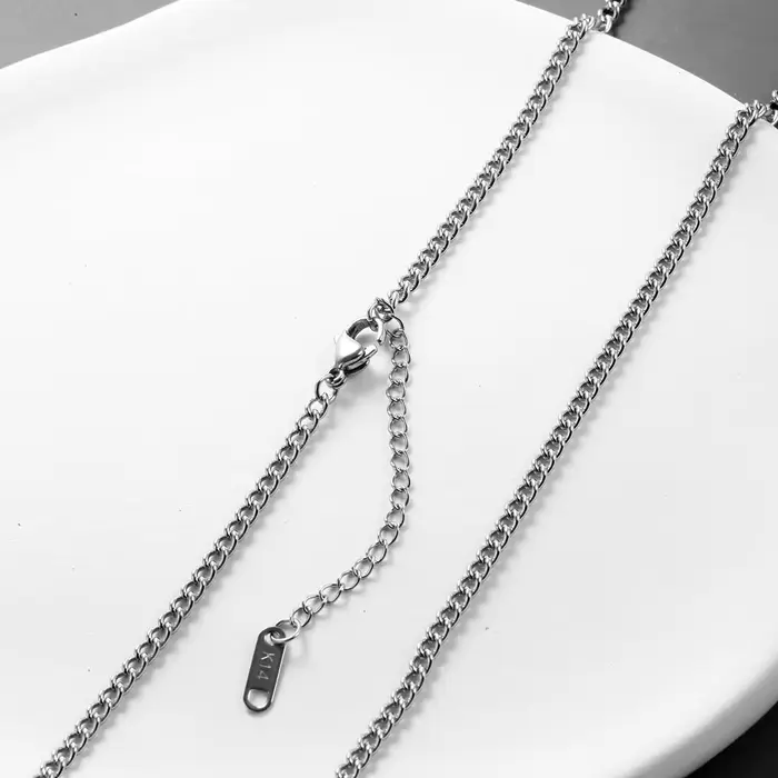 Collier chaîne couleur or en acier inoxydable pour hommes, longue chaîne ras du cou, dentelle, pendentif bricolage, cordon de couleur argent, homard