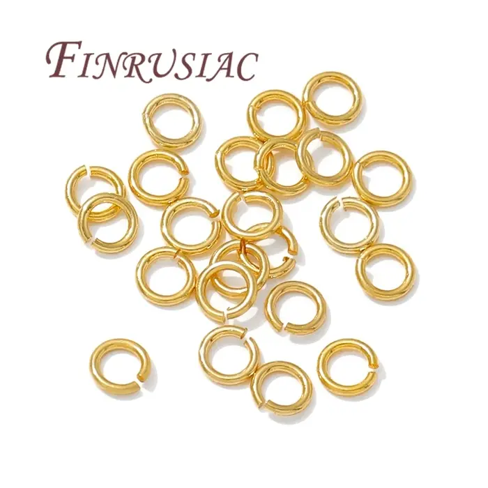 50-100 pièces Anneaux ouverts plaqués or 18 carats de 4-8 mm pour la fabrication de bijoux