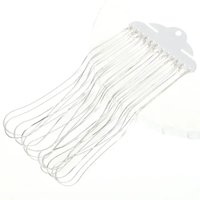 Gourmettes en chaîne DIY pour la création de bijoux personnalisés en métal alliage de zinc pour femmes occasions spéciales fourreau de 12 pièces avec fermoir homard longueur de 40 cm styles blanc gris noir vert