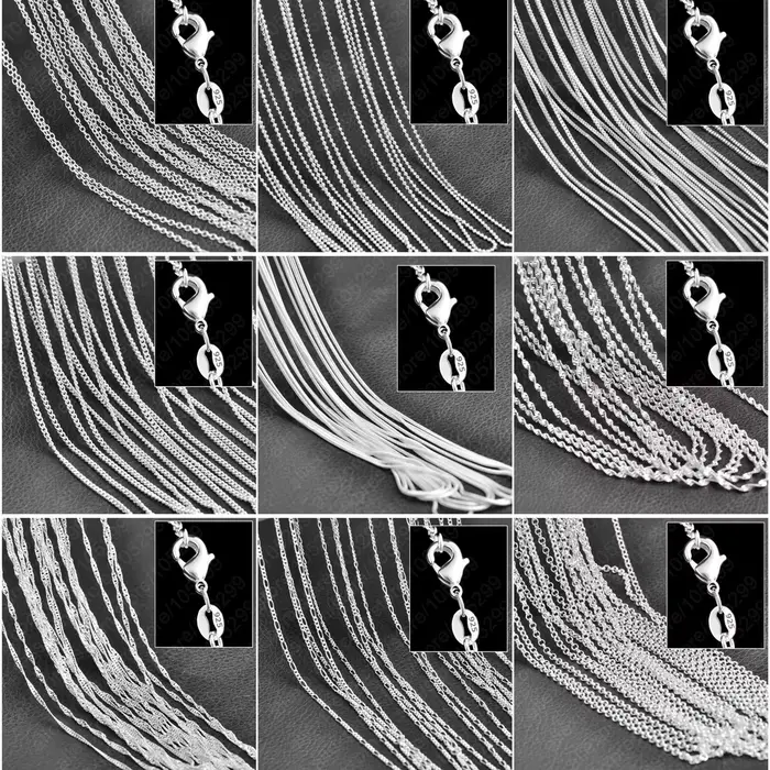 Chaîne à maillons en argent Sterling 925 pur