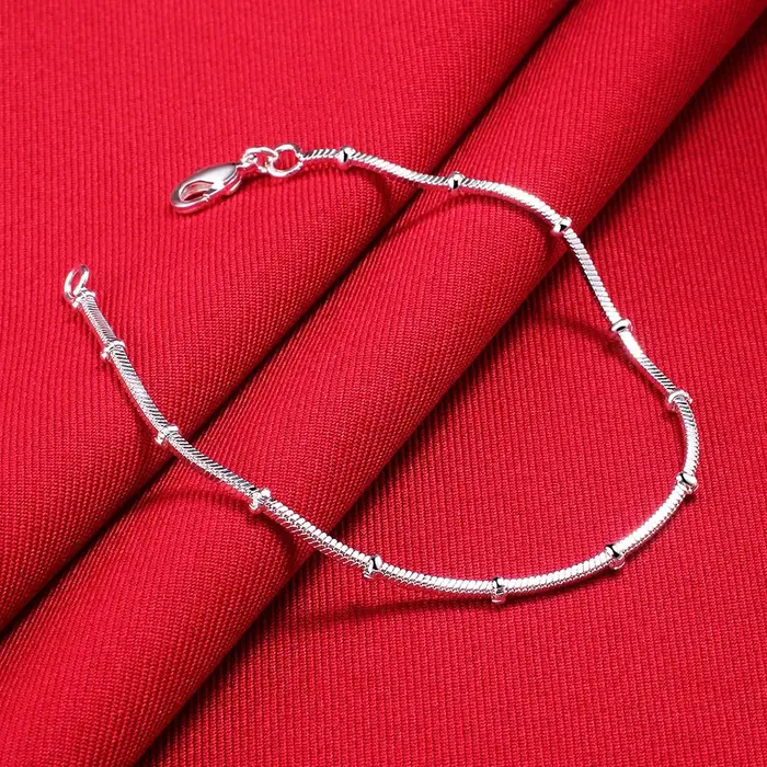 Bracelets en argent unisexe pour hommes et femmes