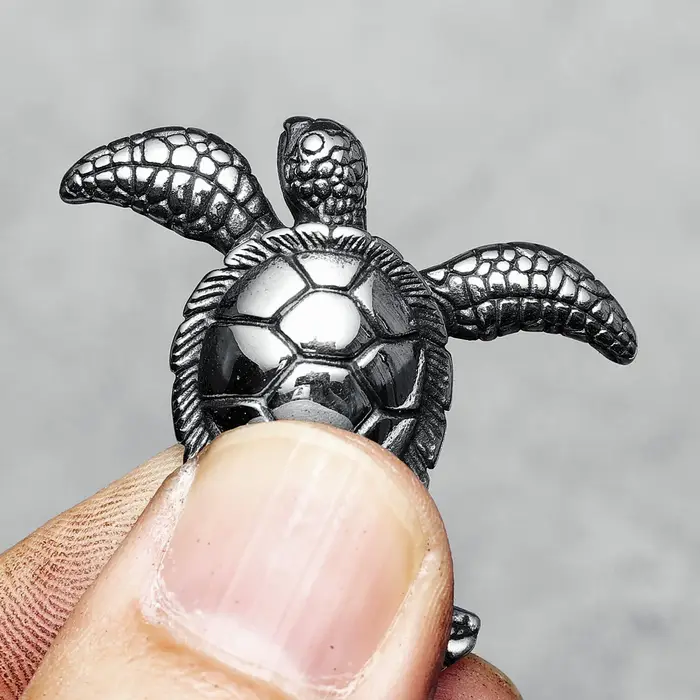 Collier tortue en acier inoxydable 316L style rétro mignon pour homme et femme occasion fête cadeau amical