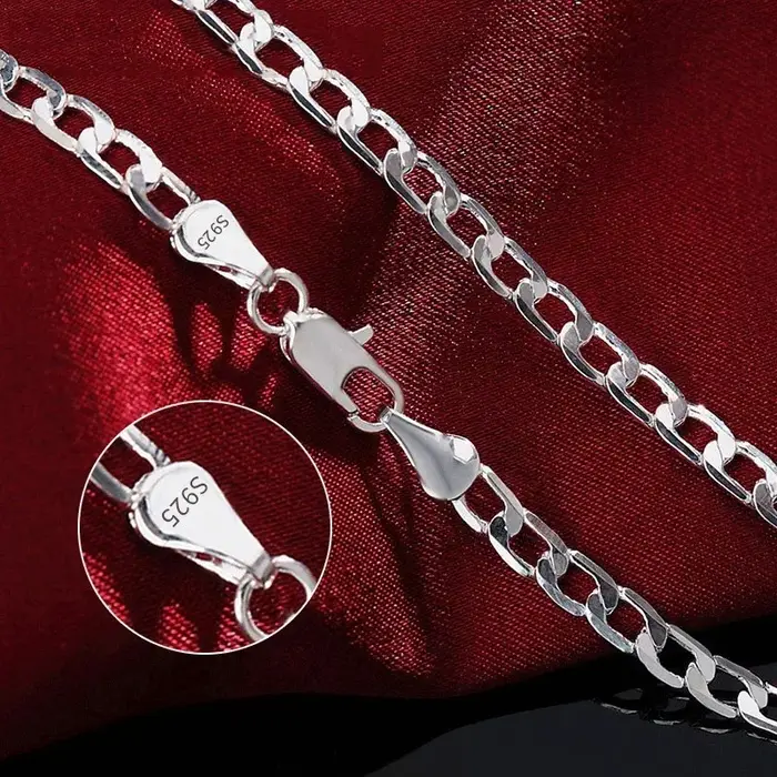 Collier en argent Sterling 925 pour hommes et femmes