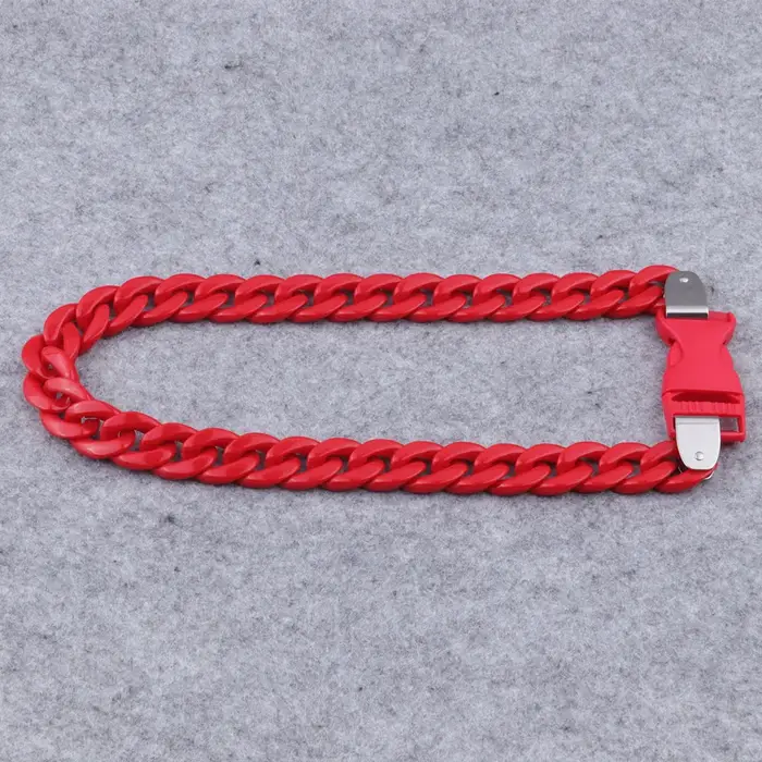 Collier Punk avec cadenas en chaîne acrylique pour hommes et femmes