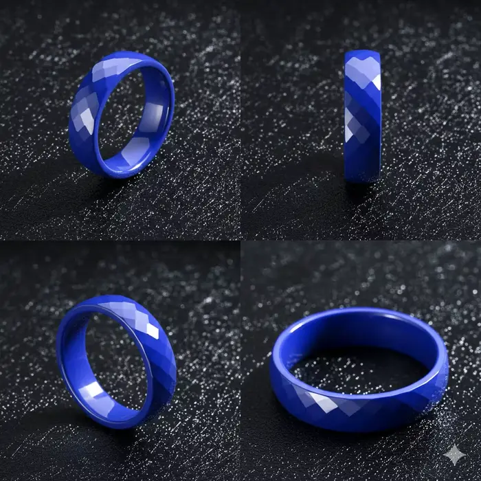 Bague de promesse en céramique 6 mm noir