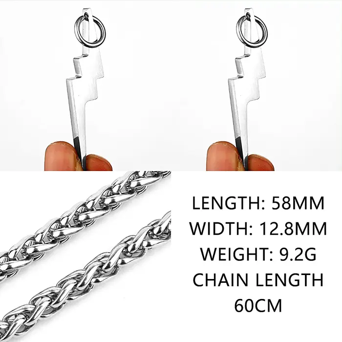 Collier en acier inoxydable pour hommes
