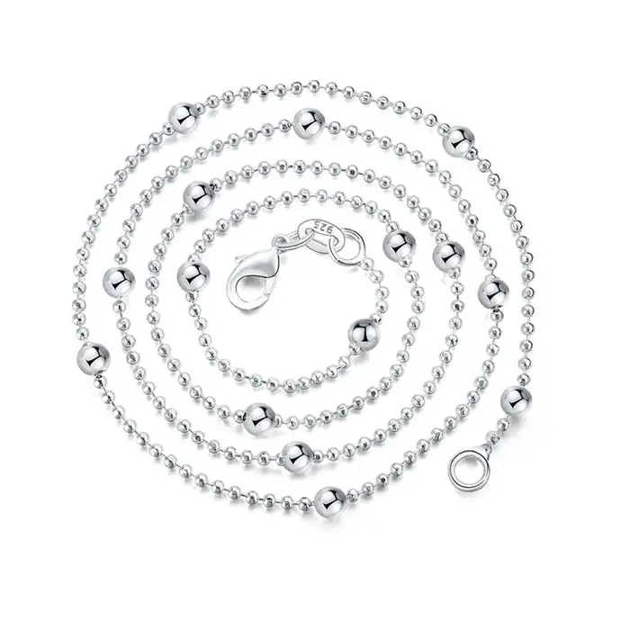Pendentif en argent sterling 925 chaîne de perles pour femmes collier moderne mariage et cérémonies occasions spéciales