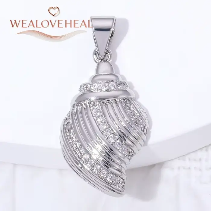 Charmes en laiton plaqué or 18K avec zircon cubique style océan pour création de bijoux DIY femmes occasions spéciales