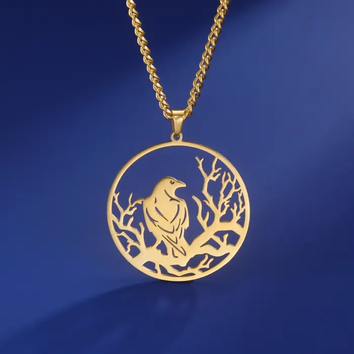 Pendentif Corbeau Nordique Myenson pour Homme