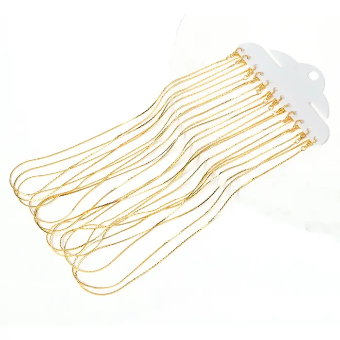 Gourmettes en chaîne DIY pour la création de bijoux personnalisés en métal alliage de zinc pour femmes occasions spéciales fourreau de 12 pièces avec fermoir homard longueur de 40 cm styles blanc gris noir vert