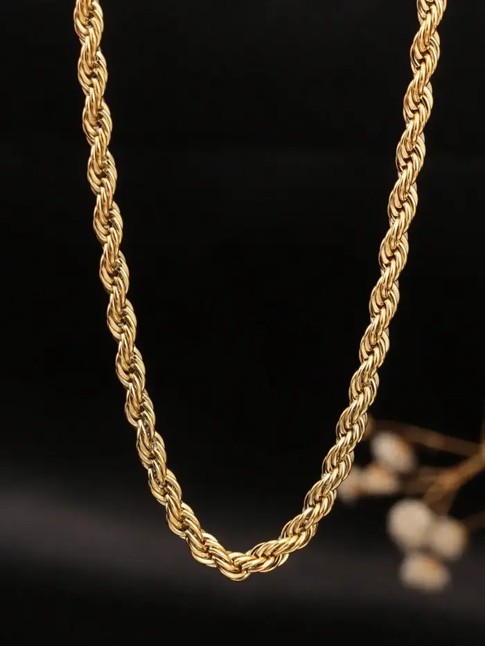1 collier chaîne tressée