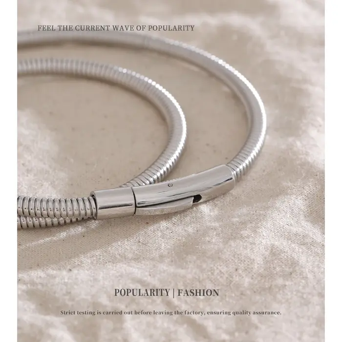 Collier 316 acier inoxydable serpent chaîne